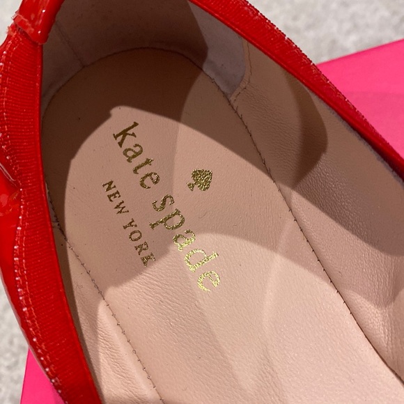 NWT Kate spade Wanetta Maraschino Red bow flats - Picture 7 of 13